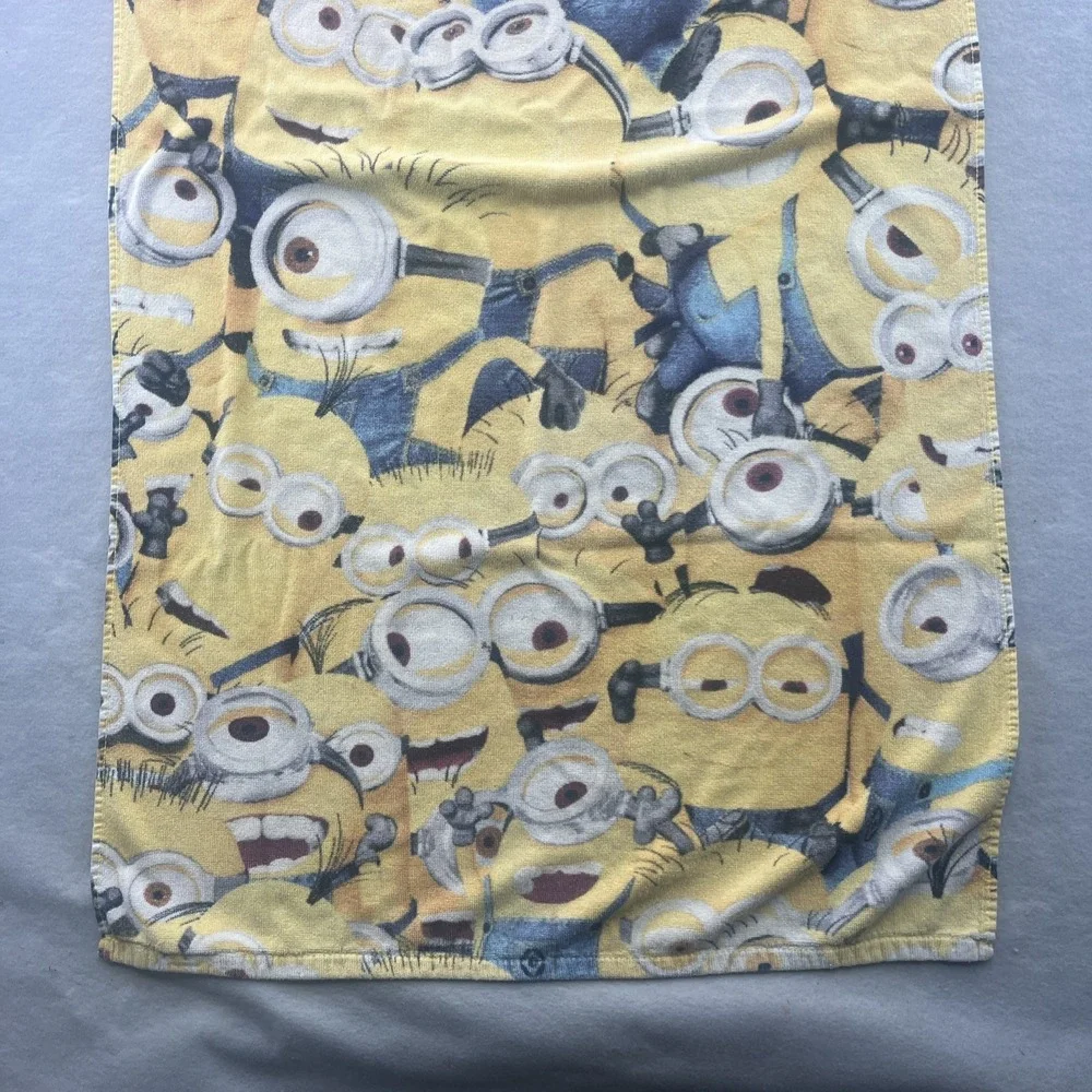 Minions Beach Towel Despicable Me Yellow Blue Kids Bath Towel 28x54 Cartoon